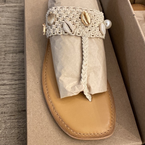 ANTHROPOLOGIE Salt + Umber Oceana Macrame Sandals Sz 10 - NIB!! - Picture 9 of 12